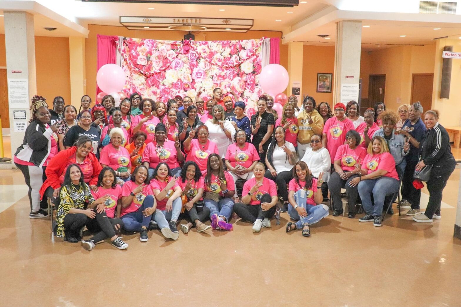 A picture of women posing at Purpose Over Pain's 2023 Mother's Day event.